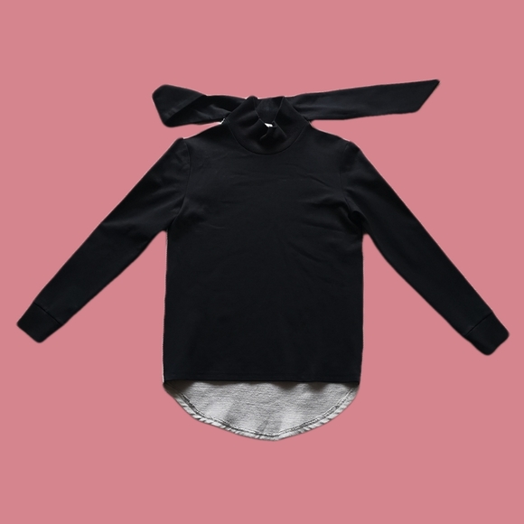 Unique Chicken Knit long sleeve Mock Neck Black Red and Grey Sweater - Picture 4 of 6